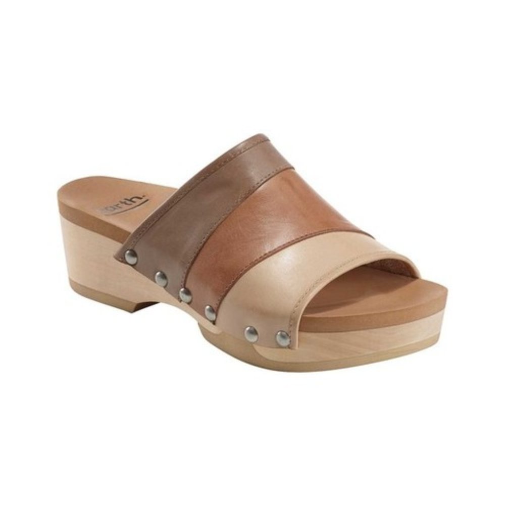 Earth , Womens Pine Tiga Platform Slide, Nude, Size 6.5 B